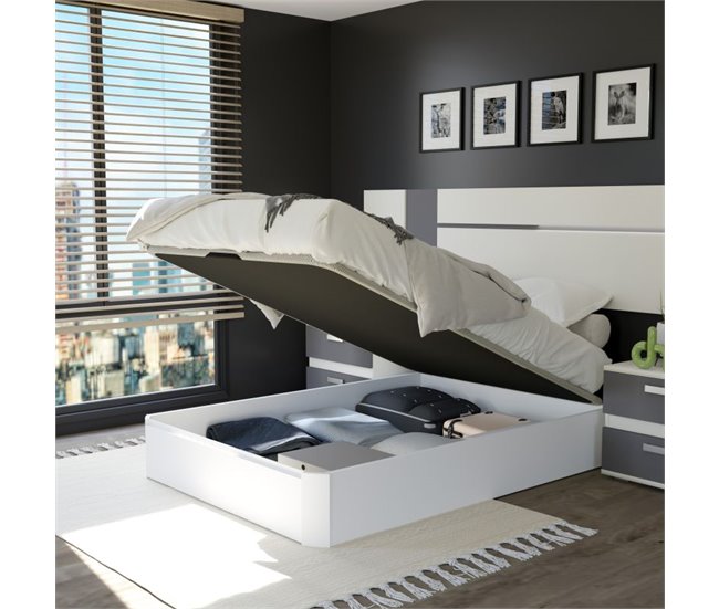 Sommier rebatível de luxo 3D 135x190 Branco