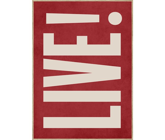 Pintura arte deco LIVE vermelha 50x70cm marca MARCOMUEBLE Vermelho