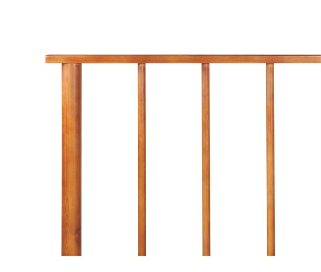 Beliani Cama com estrado Pinho BARRET 176x209 Castanho
