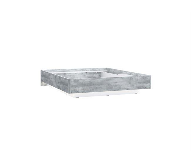 Cama BUGANVILLA 150x190cm con LED Branco/cinza