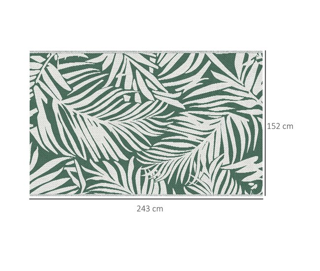 Tapete de Exterior Polipropileno Outsunny Verde
