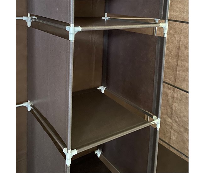 Armário Penteadeira Tecido Com Portas Zip Nyana Home Castanho