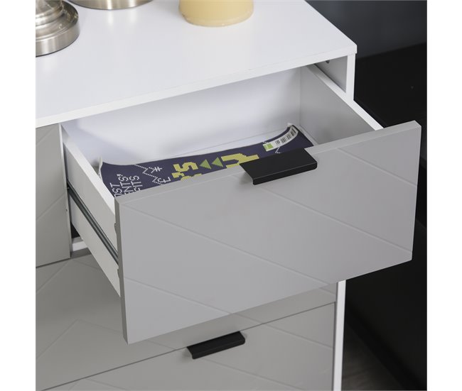 Armário de Armazenamento Placa de partícula E1, Metal HOMCOM 80 Multicor