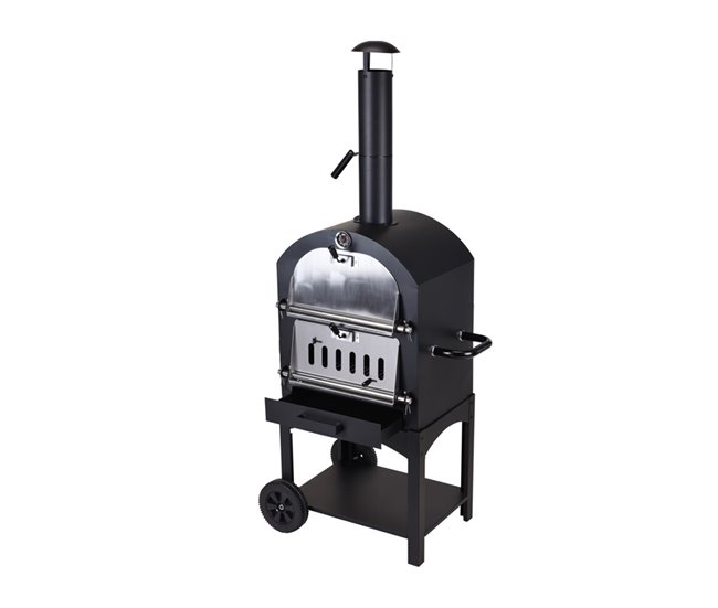 Forno de pizza a carvão com pedra para churrasco