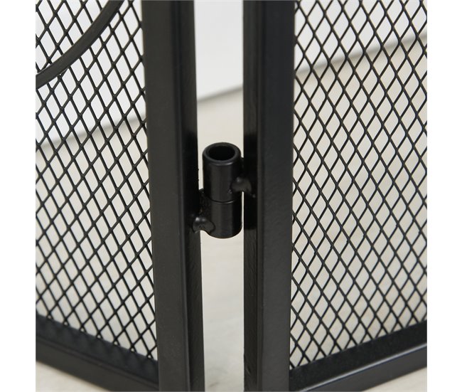 Frente de Lareira HOMCOM 830-278 Preto