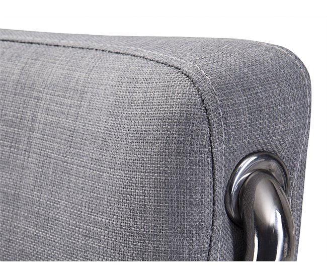 Beliani Cama com estrado Poliéster PARIS 175x228 Cinza