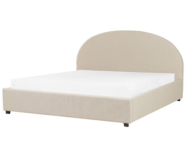 Beliani Cama baú Poliéster VAUCLUSE 194x214 Azul Claro