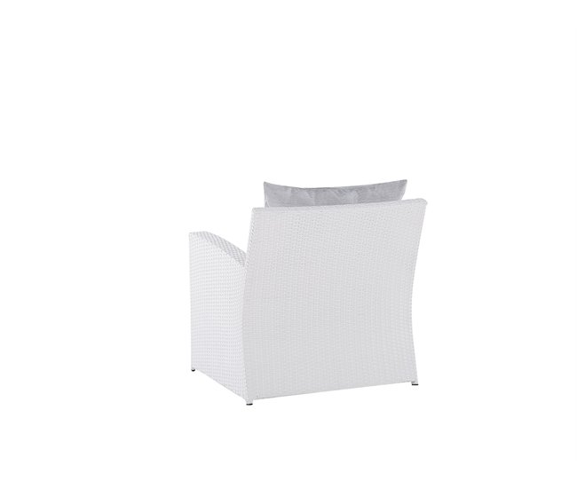 Beliani Conjunto lounge Ratan sintético MARINO Branco