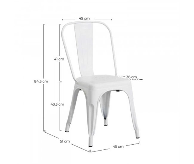 Cadeira Industrial Strong Thinia Home Branco