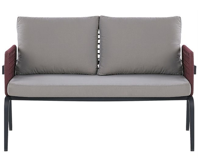Beliani Conjunto lounge SCIACCA Cinza