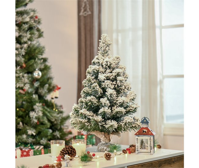 Árvore de Natal Artificial PVC, Serapilheira e Cimento HOMCOM Multicor