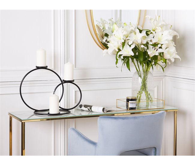 Beliani Candelabro CAKUNG Preto
