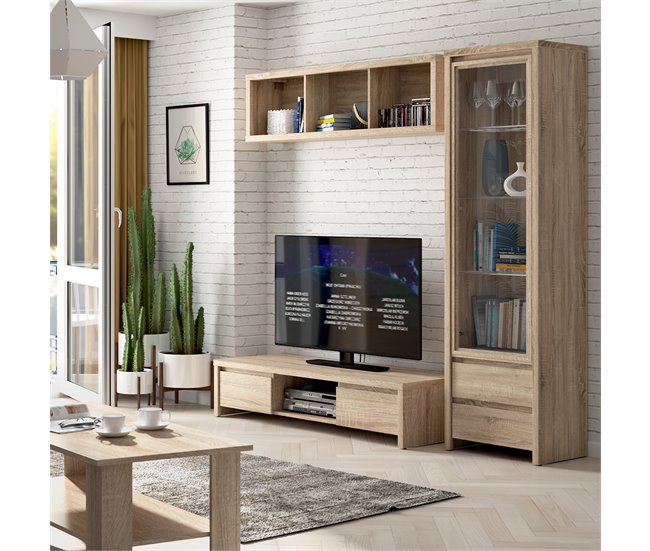 Armário expositor 1 porta 2 gavetas Soren 40 Branco