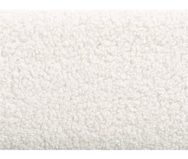 Beliani Cama com estrado Bouclé CORIO Branco/ Bege