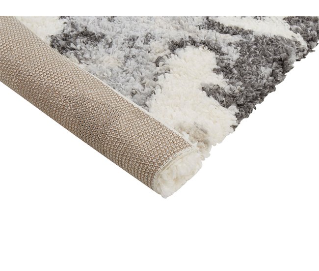 Beliani Shaggy (pelos longos) SEVAN 80x150 Branco/ Bege