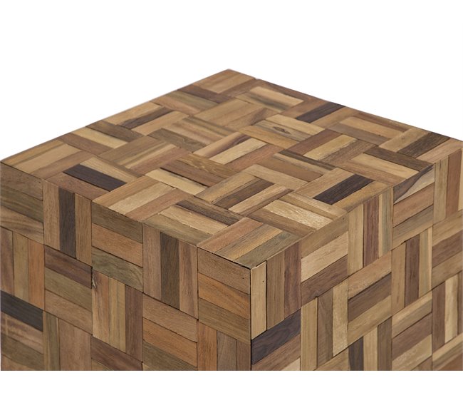 Beliani Mesa de centro GAMETI 45x45 Castanho