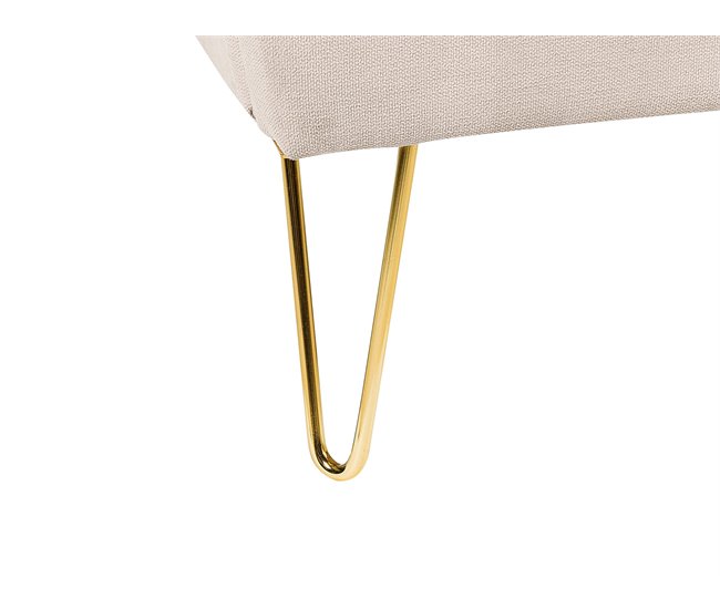 Beliani Cama com estrado Poliéster AMBILLOU 157x214 Bege
