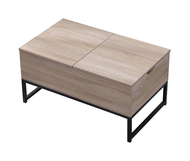 LOTTA mesa baixa de madeira com tampos eleváveis Castanho Claro