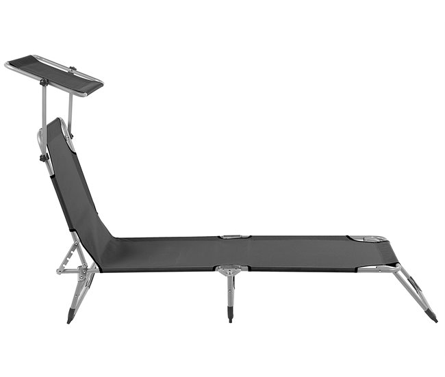 Beliani Cadeira lounge/relax FOLIGNO Preto