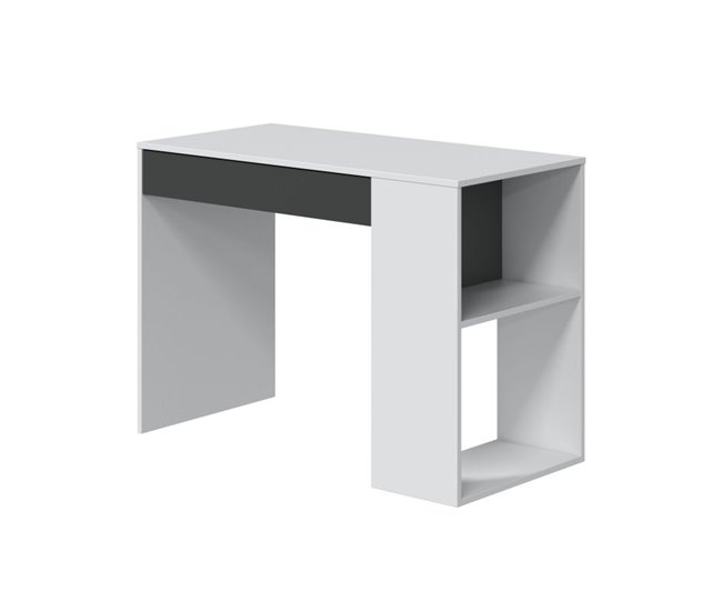Mesa de Escritório Masster Branco/cinza