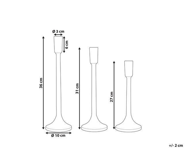 Beliani Candelabro ZIMBABWE Dourado