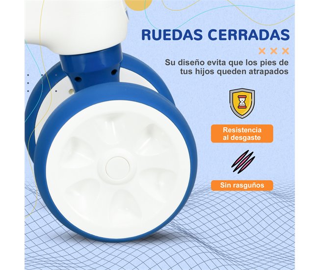 Bicicleta sem Pedais PP, TPR e Metal AIYAPLAY Azul