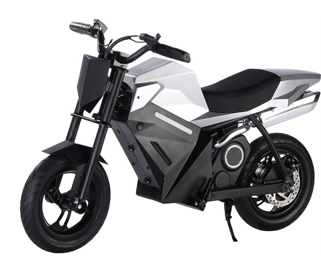 Motocicleta elétrica infantil de 250 W com 3 velocidades, LED Preto