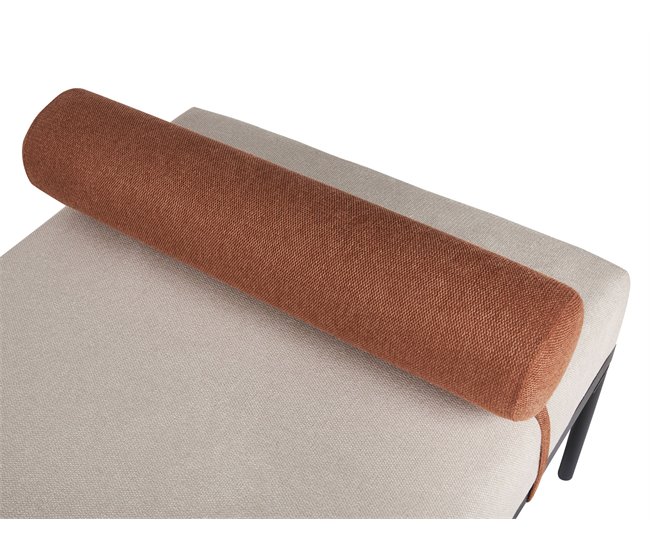 Beliani Chaise longue Linho sintético MALMOS Bege