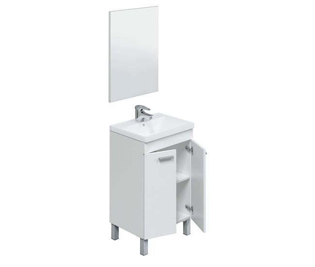 Móvel de banheiro Camelia com espelho 50 Branco