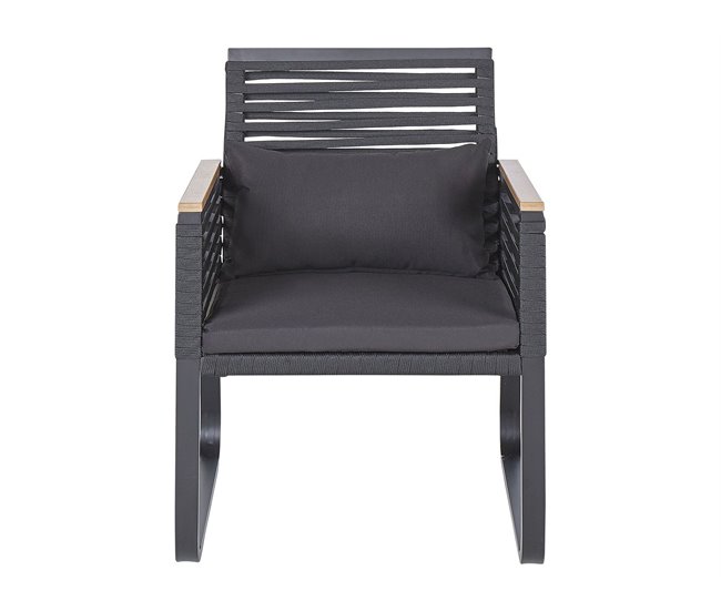 Beliani Cadeira de jardim CANETTO Preto
