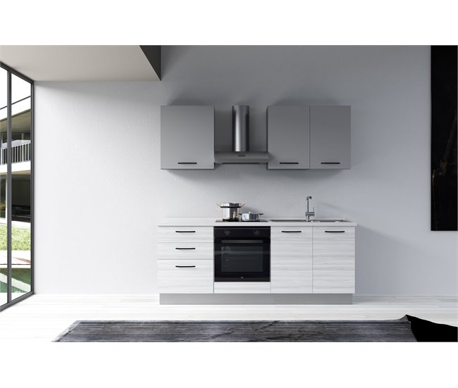 Cozinha GILDA 2.0 Direita Branco/cinza