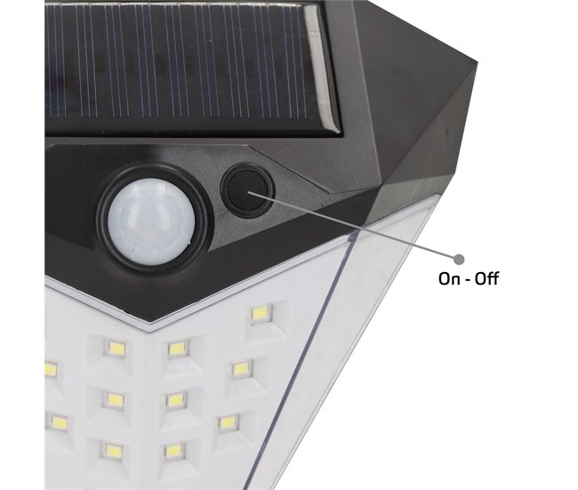Aktive Pacote de 6 luminárias de parede LED solares com sensor Preto
