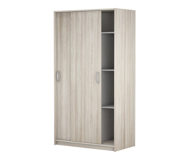 Roupeiro ROLLING portas deslizantes 102x191cm madeira Madeira