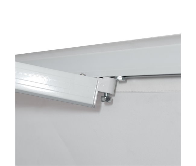 Toldo Fachada Tecido poliéster, alumínio e ferro Outsunny 350x250 Branco