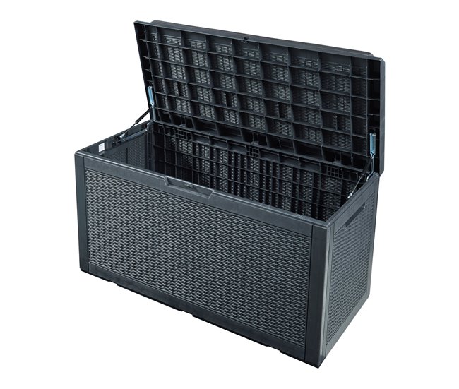Arca de exterior Atella 380 L com almofada Preto