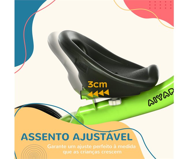 Triciclo para Crianças Metal, EVA, Polipropileno e PE AIYAPLAY Verde