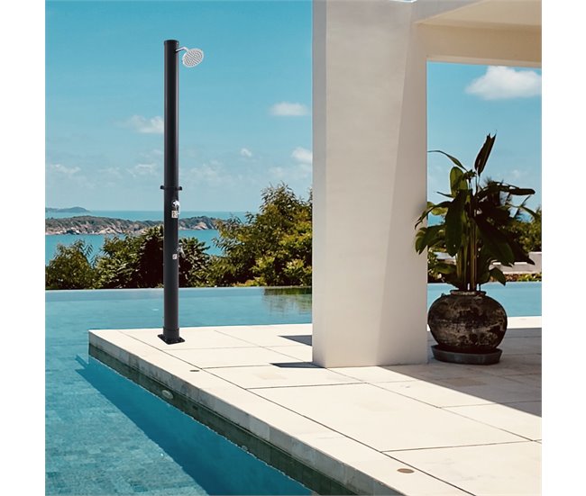 Ducha solar Frerievn com chuveiro de pé 18L [casa.pro] Preto
