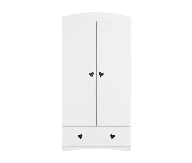 Kocot Kids Julia Cómoda de 3 gavetas e roupeiro de 2 portas e 1 gaveta Branco