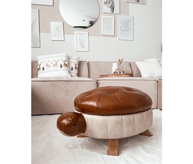 Beliani Almofada decorativa DONNER Branco/ Bege