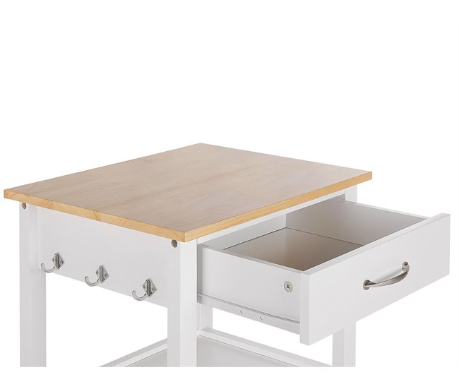 Beliani Carrinho de cozinha SIENA 48 Branco