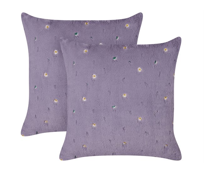 Beliani Almofada decorativa LAVATERA Lavanda