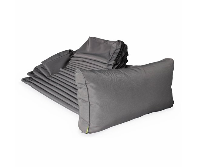 Conjunto de capas de almofadas para mobiliário de jardim Venezia Cinza Escuro