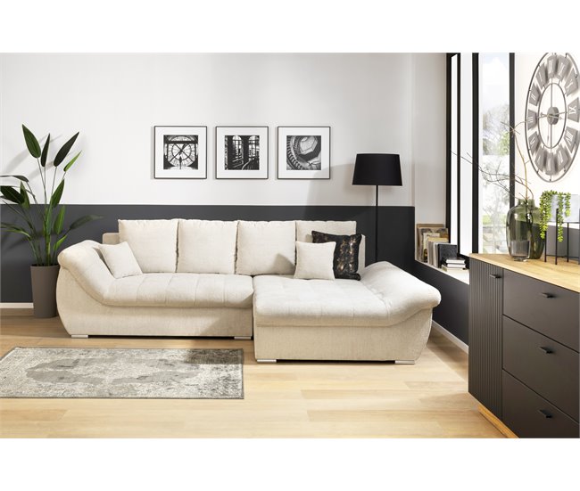 Chaise longue com cama e arca EDEN Branco