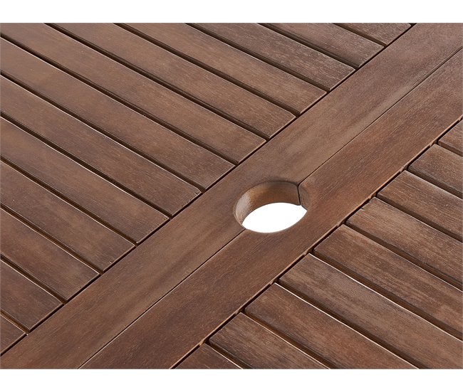 Beliani Mesa extensível CESANA 100x180 Castanho