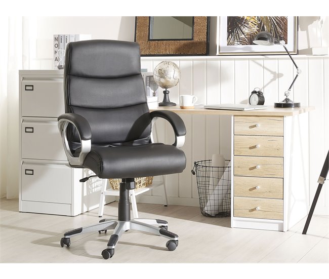 Beliani Cadeira executiva KING Preto