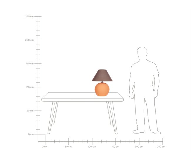 Beliani Candeeiro de mesa LIMIA Laranja