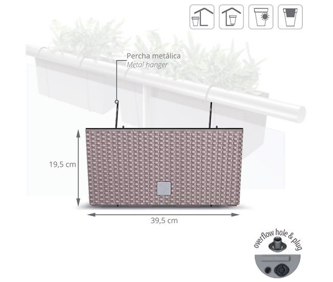 Gardiner para Balcon Rato Case W Bege