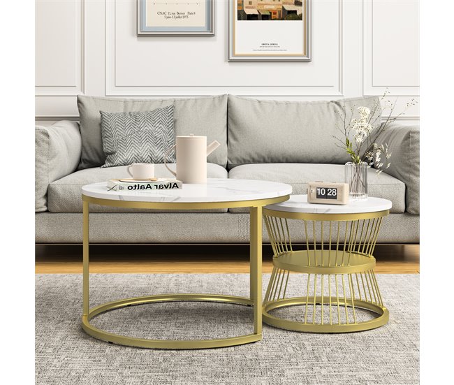 Mesa de centro, mesa de apoio, mesa de canto 70x45 Branco