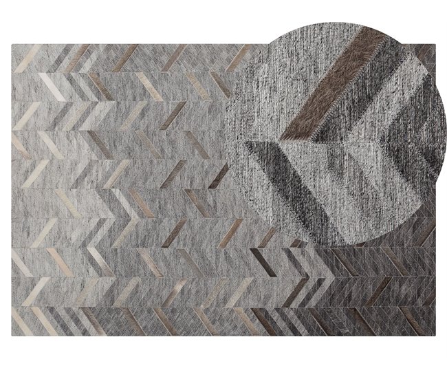 Beliani Pelos curtos ARKUM 140x200 Cinza Escuro