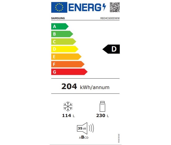 Combinado SAMSUNG RB34C600DWW/EF 344 litros no frost Branco